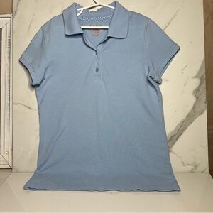 Cat & Jack Gray Fitted Buttoned Polo Top
Color: light blue 
Size:L  10/12